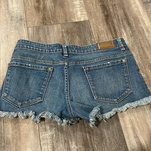 Zara Embellished Beaded Boho Cut Off Jean Shorts size 4 - Picture 9 of 13